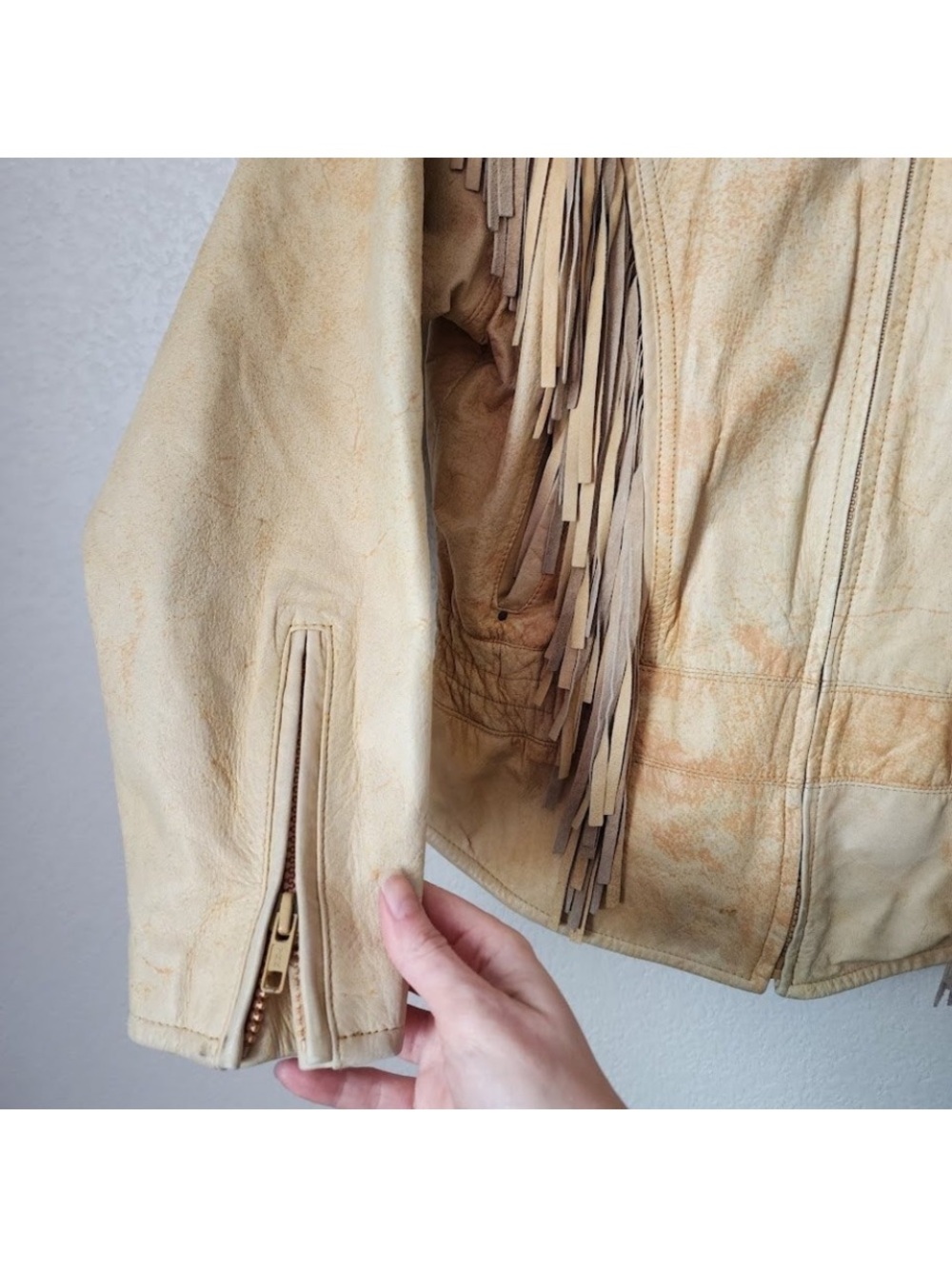Vintage Adventure Bound by Wilsons Leather Fringe Western Bomber Jacket • Large - Picture 9 of 14